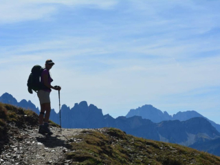 Alta Via 2 Dolomites Italy trekMountains Looking towards the Odles (c) Kurt Lybaert
