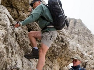 Alta Via 2 Dolomites Italy trekMountains Protected path section Rifugio Puez (c) Charles Masters