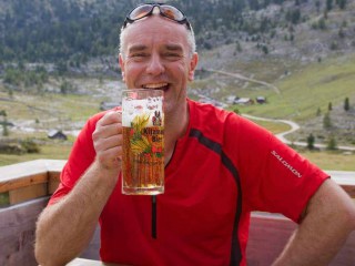 Beer o'clock Alta Via 1 Italian Dolomites © Charles Masters IMG_5324