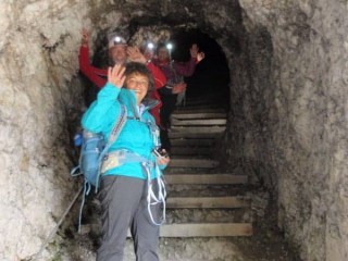 Inside Lagazuoi Tunnels Alta Via 1 Dolomites Italy © Ann Foulkes trekMountains