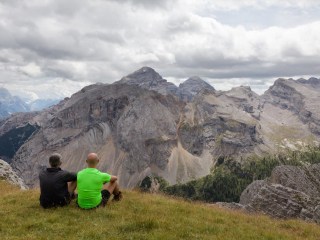 Taking in the View Alta Via 1 Italian Dolomites trekMountains © Charles Masters IMG